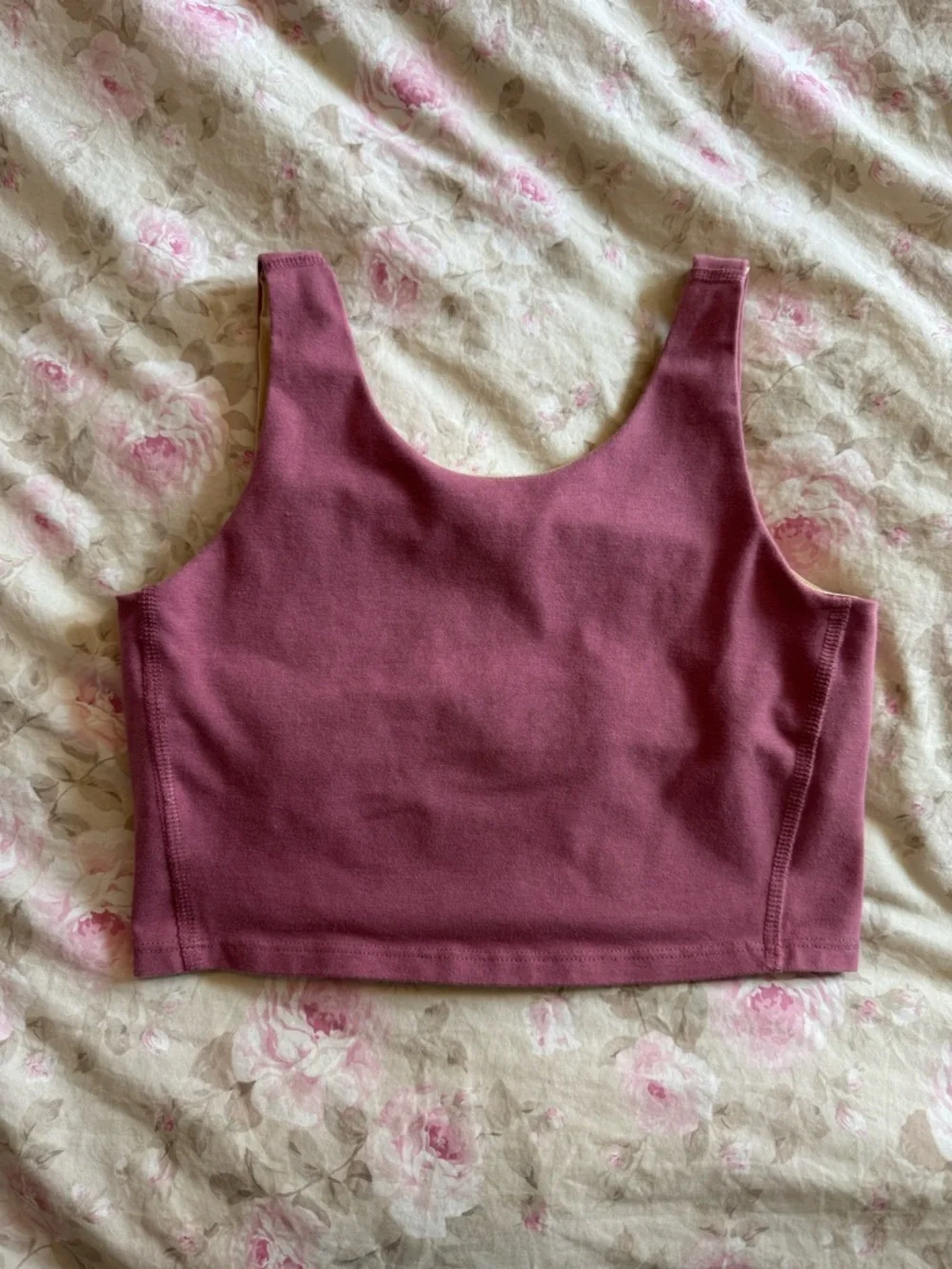 Old Navy Girls Sports Bra Crop Tank Top - Mauve Pink